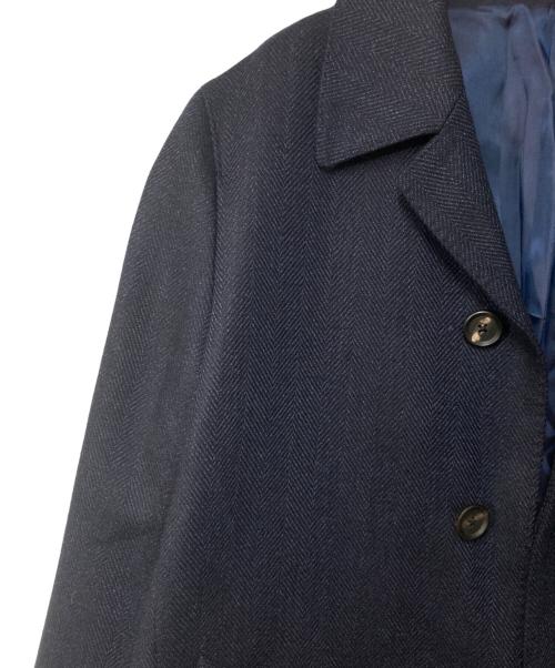 UNIVERSAL LANGUAGE（ユニバーサルランゲージ）UNIVERSAL LANGUAGE (ユニバーサルランゲージ) カシミヤ混コート ネイビー サイズ:Lの古着・服飾アイテム