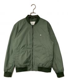 Calvin Klein Jeans（カルバンクラインジーンズ）の古着「ナイロン ボンバージャケット」｜オリーブ