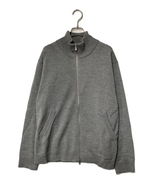 ATON（エイトン）ATON (エイトン) WOOL WASHI ドライバーズニット グレー サイズ:02の古着・服飾アイテム