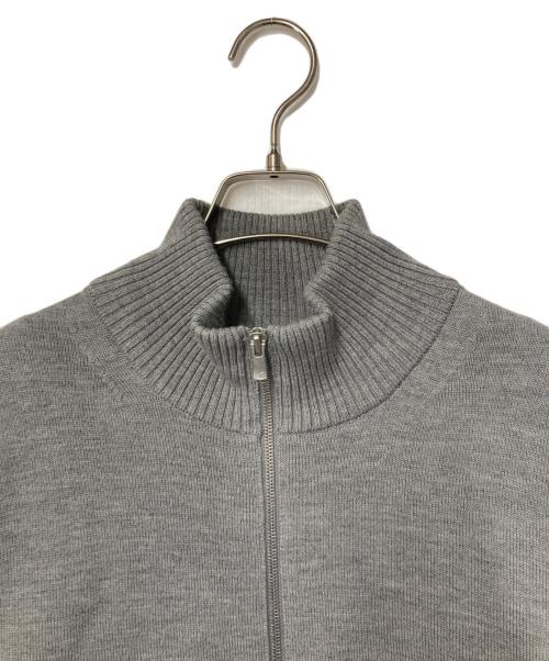 ATON（エイトン）ATON (エイトン) WOOL WASHI ドライバーズニット グレー サイズ:02の古着・服飾アイテム