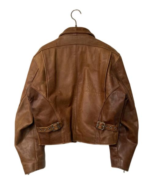 BLUE CROSS（ブルークロス）BLUE CROSS (ブルークロス) カウレザージャケット ブラウン サイズ:36の古着・服飾アイテム