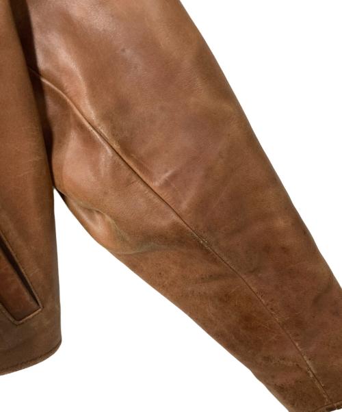 BLUE CROSS（ブルークロス）BLUE CROSS (ブルークロス) カウレザージャケット ブラウン サイズ:36の古着・服飾アイテム