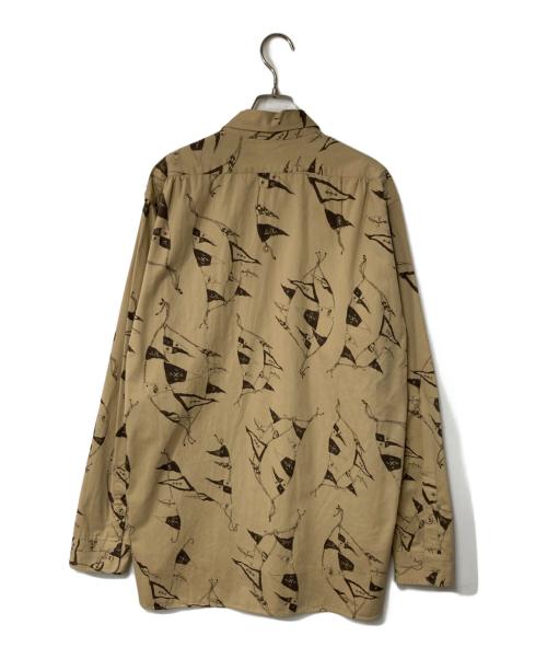 The DUFFER N NEPHEWS（ザ・ダファー・アンド・ネフューズ）THE DUFFER N NEPHEWS (ザ・ダファー・アンド・ネフューズ) 総柄シャツ ベージュ サイズ:Ｍの古着・服飾アイテム