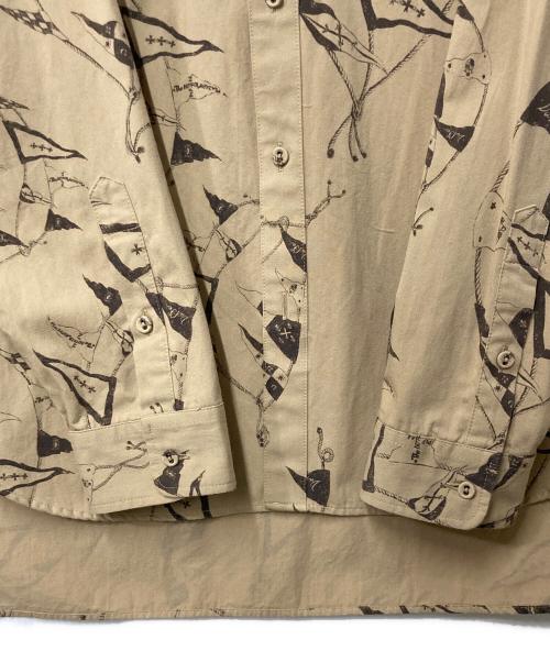 The DUFFER N NEPHEWS（ザ・ダファー・アンド・ネフューズ）THE DUFFER N NEPHEWS (ザ・ダファー・アンド・ネフューズ) 総柄シャツ ベージュ サイズ:Ｍの古着・服飾アイテム