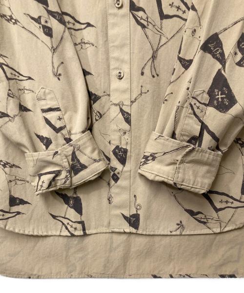 The DUFFER N NEPHEWS（ザ・ダファー・アンド・ネフューズ）THE DUFFER N NEPHEWS (ザ・ダファー・アンド・ネフューズ) 総柄シャツ ベージュ サイズ:Ｍの古着・服飾アイテム