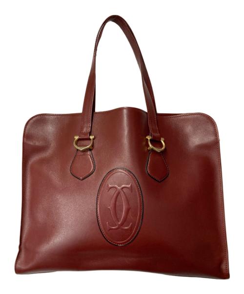 Cartier（カルティエ）Cartier (カルティエ) マストライン トートバッグ ボルドーの古着・服飾アイテム