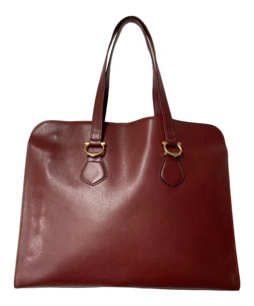 Cartier（カルティエ）Cartier (カルティエ) マストライン トートバッグ ボルドーの古着・服飾アイテム