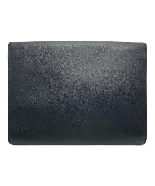 TOD'S（トッズ）TOD'S (トッズ) monocle (モノクル) BUSTA A4 MONOCLE レザークラッチバッグ ブラックの古着・服飾アイテム