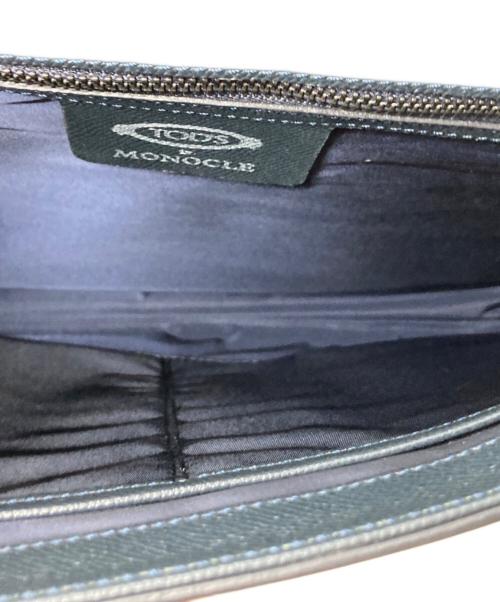 TOD'S（トッズ）TOD'S (トッズ) monocle (モノクル) BUSTA A4 MONOCLE レザークラッチバッグ ブラックの古着・服飾アイテム