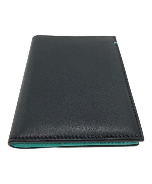 TIFFANY & Co.（ティファニー）Tiffany & Co. (ティファニー) パスケース ブラック×ブルーの古着・服飾アイテム