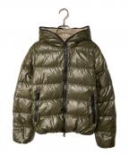 DUVETICAデュベティカ）の古着「THIA フーデッドダウンジャケット」｜オリーブ×ベージュ