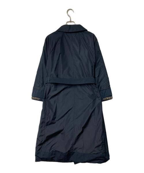 'S Max Mara（エスマックスマーラ）'S Max Mara (エスマックスマーラ) 袖ビジューベルテッドコート ネイビー サイズ:40の古着・服飾アイテム