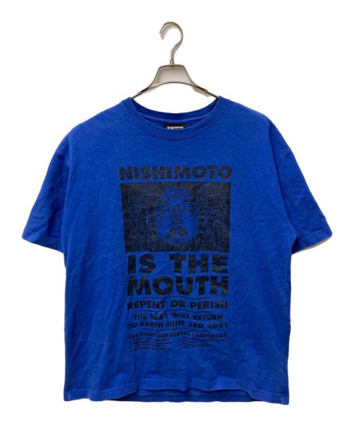 NISHIMOTO IS THE MOUTH（ニシモトイズザマウス）NISHIMOTO IS THE MOUTH (ニシモトイズザマウス) プリントTシャツ ブルー サイズ:XLの古着・服飾アイテム