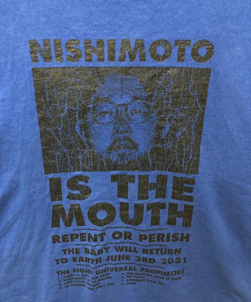 NISHIMOTO IS THE MOUTH（ニシモトイズザマウス）NISHIMOTO IS THE MOUTH (ニシモトイズザマウス) プリントTシャツ ブルー サイズ:XLの古着・服飾アイテム