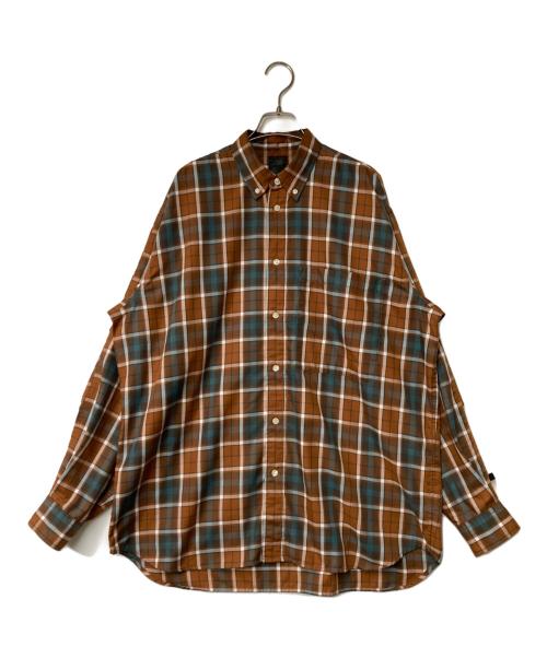 DAIWA PIER39（ダイワ ピア39）DAIWA PIER39 (ダイワ ピア39) TECH BUTTON DOWN SHIRTS L/S TARTAN ブラウン×ブルー サイズ:Ｍの古着・服飾アイテム