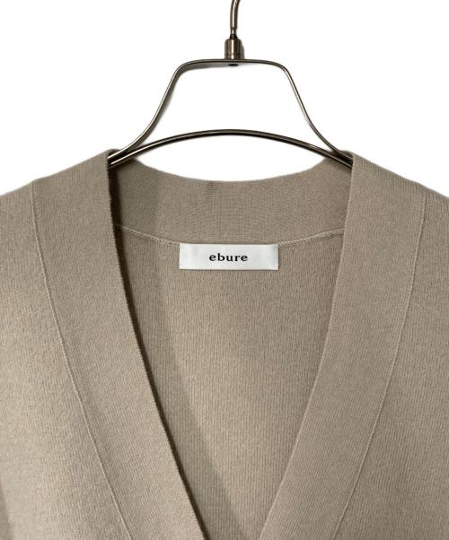 ebure（エブール）EBURE (エブール) フトスムースニットVネックカーディガン ベージュ サイズ:Freeの古着・服飾アイテム