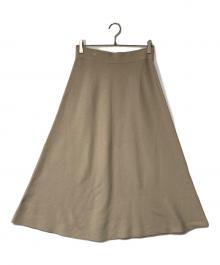 ebure（エブール）の古着「ソフトスムースニット フレアスカート」｜ベージュ