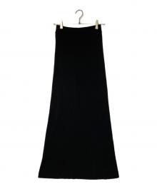 Curensology（カレンソロジー）の古着「コットンリブタイトスカート」｜ブラック