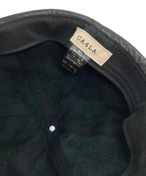 CA4LA（カシラ）CA4LA (カシラ) レザーロールキャップ ブラックの古着・服飾アイテム