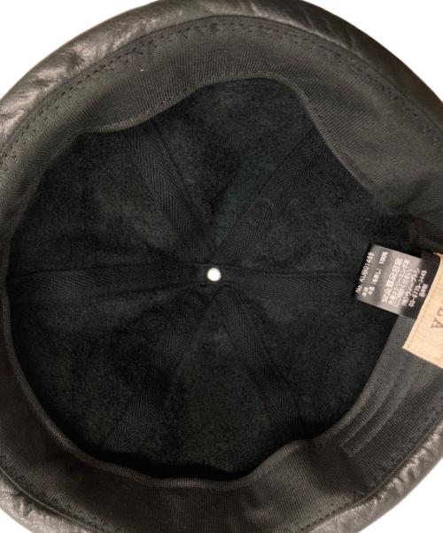 CA4LA（カシラ）CA4LA (カシラ) レザーロールキャップ ブラックの古着・服飾アイテム