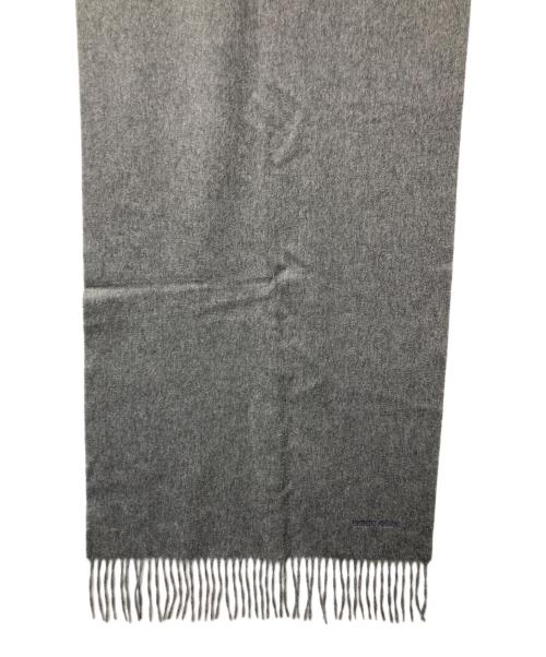 GIORGIO ARMANI（ジョルジョアルマーニ）GIORGIO ARMANI (ジョルジョアルマーニ) ロゴ刺繍 カシミヤマフラー グレーの古着・服飾アイテム