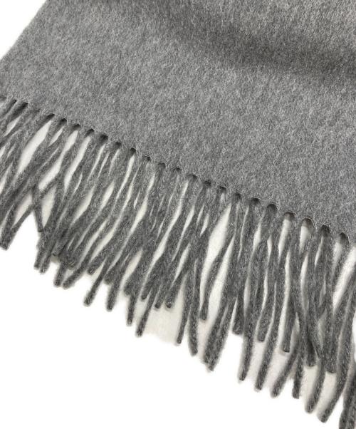 GIORGIO ARMANI（ジョルジョアルマーニ）GIORGIO ARMANI (ジョルジョアルマーニ) ロゴ刺繍 カシミヤマフラー グレーの古着・服飾アイテム