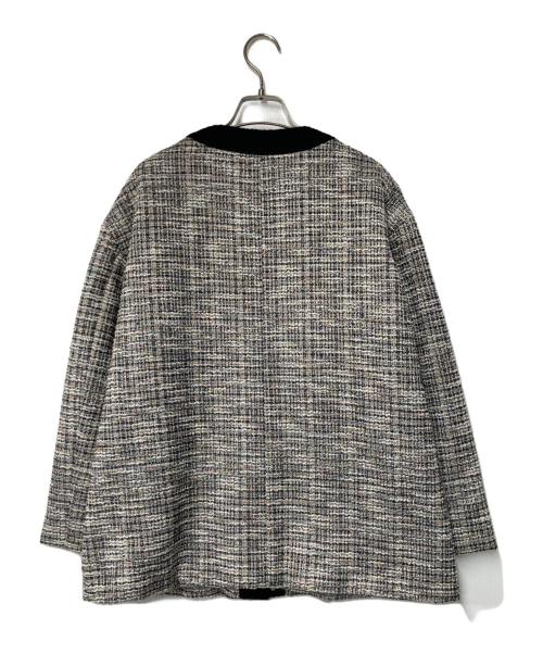 CELFORD（セルフォード）CELFORD (セルフォード) ループトリミングコート ブラック×ホワイト サイズ:38の古着・服飾アイテム