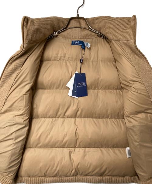 POLO RALPH LAUREN（ポロ・ラルフローレン）POLO RALPH LAUREN (ポロ・ラルフローレン) ケーブルニット ウールカシミヤ キルテッド ベスト ブラウン サイズ:Sの古着・服飾アイテム