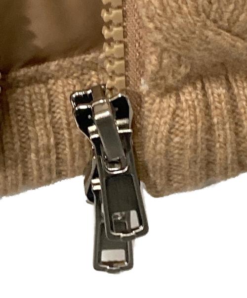 POLO RALPH LAUREN（ポロ・ラルフローレン）POLO RALPH LAUREN (ポロ・ラルフローレン) ケーブルニット ウールカシミヤ キルテッド ベスト ブラウン サイズ:Sの古着・服飾アイテム