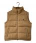 POLO RALPH LAUREN（ポロ・ラルフローレン）の古着「ケーブルニット ウールカシミヤ キルテッド ベスト」｜ブラウン
