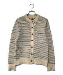 L.L.Bean（エルエルビーン）の古着「80's バーズアイ クルーネックカーディガン」｜ベージュ