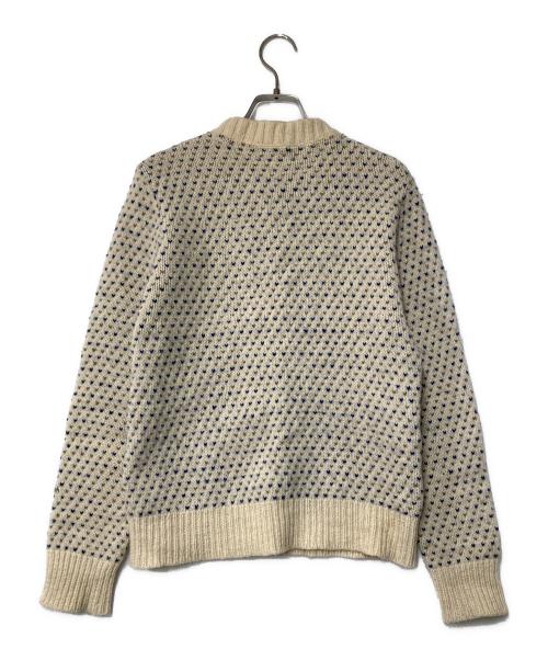 L.L.Bean（エルエルビーン）L.L.Bean (エルエルビーン) 80's バーズアイ クルーネックカーディガン ベージュ サイズ:不明　実寸参照の古着・服飾アイテム