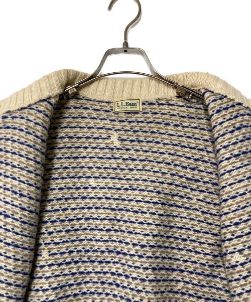 L.L.Bean（エルエルビーン）L.L.Bean (エルエルビーン) 80's バーズアイ クルーネックカーディガン ベージュ サイズ:不明　実寸参照の古着・服飾アイテム