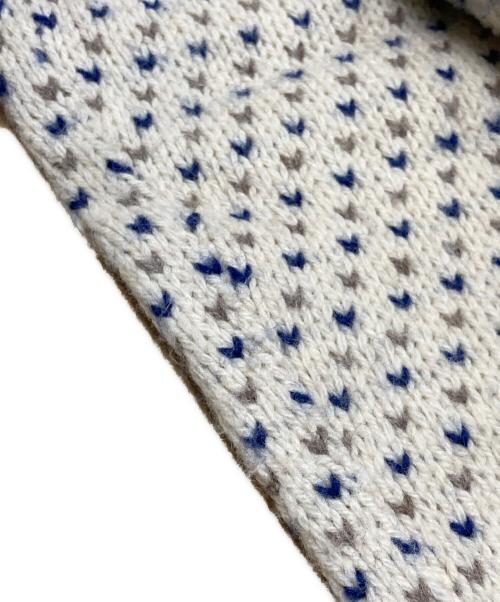 L.L.Bean（エルエルビーン）L.L.Bean (エルエルビーン) 80's バーズアイ クルーネックカーディガン ベージュ サイズ:不明　実寸参照の古着・服飾アイテム