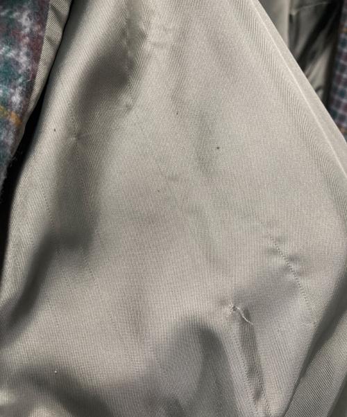 YUNI（ユニ）YUNI (ユニ) チェックチェスターコート グレー×グリーン サイズ:Fの古着・服飾アイテム