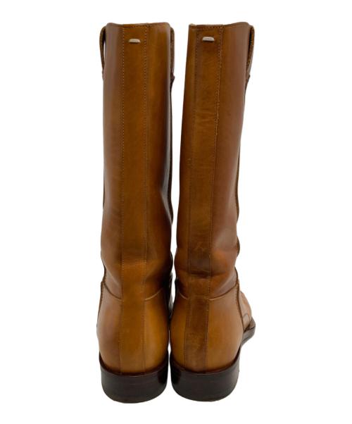 Maison Martin Margiela 22（メゾンマルタンマルジェラ）Maison Martin Margiela 22 (メゾンマルタンマルジェラ) スクエアトゥ レザーロングブーツ ブラウン サイズ:36の古着・服飾アイテム