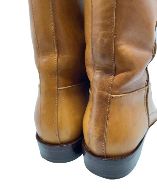 Maison Martin Margiela 22（メゾンマルタンマルジェラ）Maison Martin Margiela 22 (メゾンマルタンマルジェラ) スクエアトゥ レザーロングブーツ ブラウン サイズ:36の古着・服飾アイテム