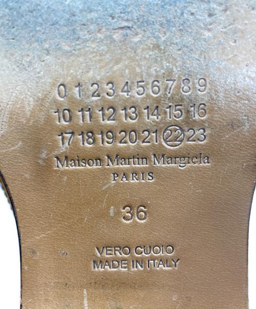 Maison Martin Margiela 22（メゾンマルタンマルジェラ）Maison Martin Margiela 22 (メゾンマルタンマルジェラ) スクエアトゥ レザーロングブーツ ブラウン サイズ:36の古着・服飾アイテム