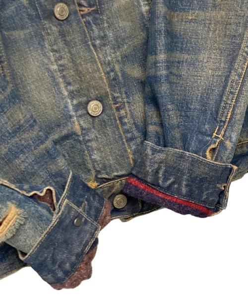 Denim & Supply Ralph Lauren（デニム＆サプライ ラルフローレン）DENIM & SUPPLY RALPH LAUREN (デニム＆サプライ ラルフローレン) ブランケット ダメージデニムジャケット インディゴ サイズ:XSの古着・服飾アイテム