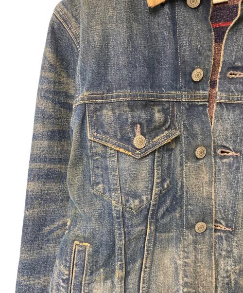Denim & Supply Ralph Lauren（デニム＆サプライ ラルフローレン）DENIM & SUPPLY RALPH LAUREN (デニム＆サプライ ラルフローレン) ブランケット ダメージデニムジャケット インディゴ サイズ:XSの古着・服飾アイテム