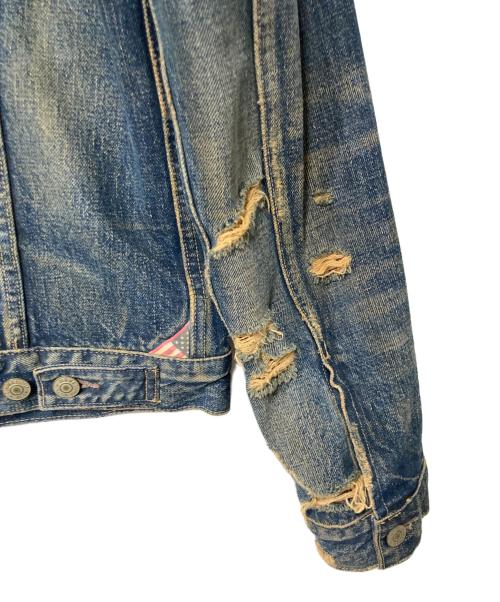 Denim & Supply Ralph Lauren（デニム＆サプライ ラルフローレン）DENIM & SUPPLY RALPH LAUREN (デニム＆サプライ ラルフローレン) ブランケット ダメージデニムジャケット インディゴ サイズ:XSの古着・服飾アイテム