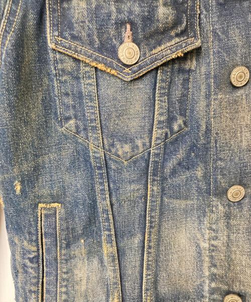 Denim & Supply Ralph Lauren（デニム＆サプライ ラルフローレン）DENIM & SUPPLY RALPH LAUREN (デニム＆サプライ ラルフローレン) ブランケット ダメージデニムジャケット インディゴ サイズ:XSの古着・服飾アイテム