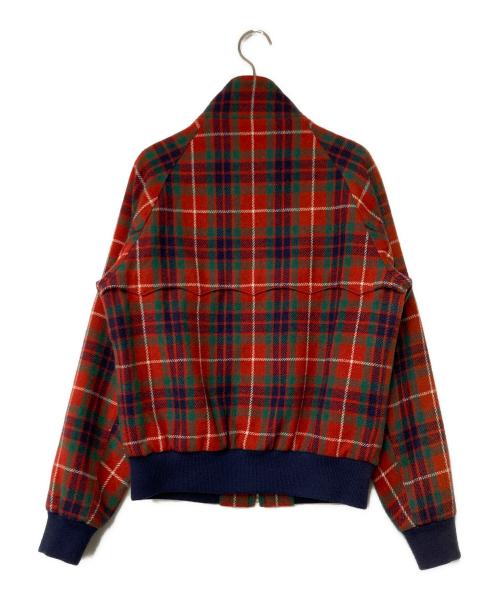 BARACUTA（バラクータ）BARACUTA (バラクータ) G9 チェックウールブルゾン レッド×ネイビー サイズ:36の古着・服飾アイテム