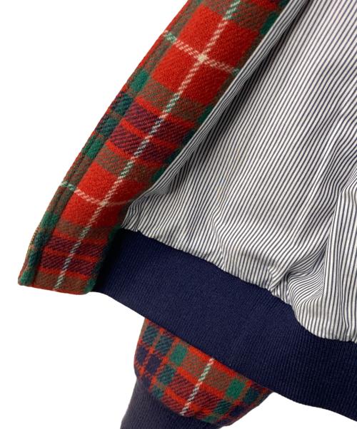 BARACUTA（バラクータ）BARACUTA (バラクータ) G9 チェックウールブルゾン レッド×ネイビー サイズ:36の古着・服飾アイテム