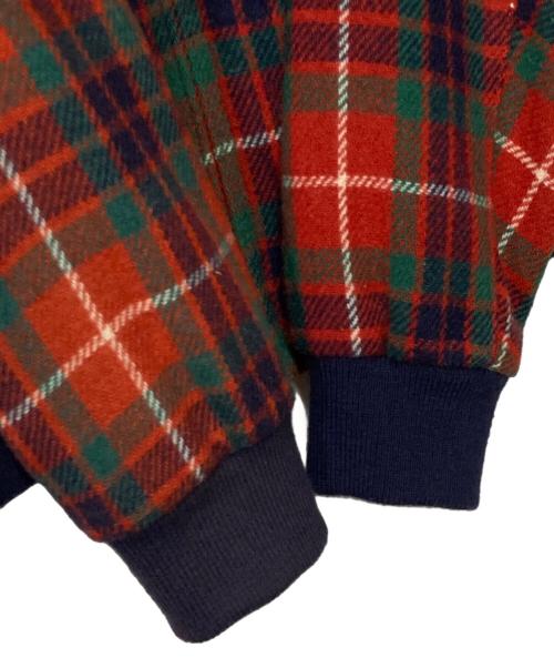 BARACUTA（バラクータ）BARACUTA (バラクータ) G9 チェックウールブルゾン レッド×ネイビー サイズ:36の古着・服飾アイテム