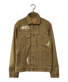 JAPAN BLUE JEANS（ジャパンブルージーンズ）の古着「ダメージトラッカージャケット」｜ブラウン