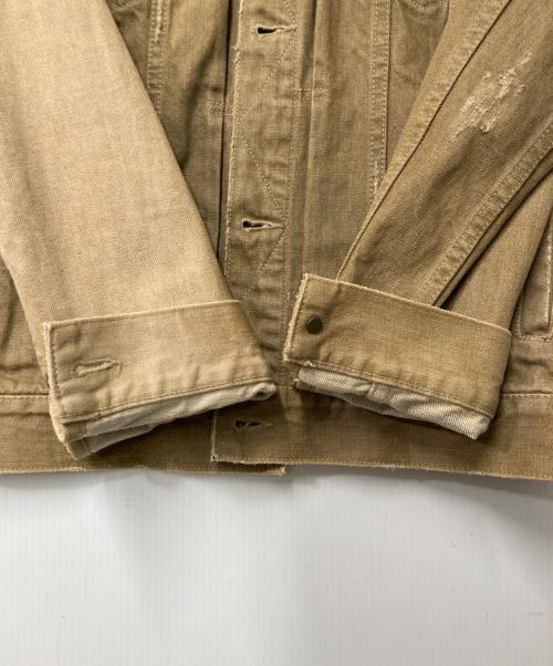 JAPAN BLUE JEANS（ジャパンブルージーンズ）JAPAN BLUE JEANS (ジャパンブルージーンズ) ダメージトラッカージャケット ブラウン サイズ:Ｍの古着・服飾アイテム