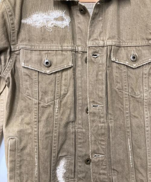JAPAN BLUE JEANS（ジャパンブルージーンズ）JAPAN BLUE JEANS (ジャパンブルージーンズ) ダメージトラッカージャケット ブラウン サイズ:Ｍの古着・服飾アイテム