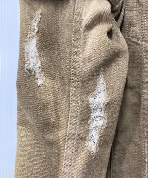 JAPAN BLUE JEANS（ジャパンブルージーンズ）JAPAN BLUE JEANS (ジャパンブルージーンズ) ダメージトラッカージャケット ブラウン サイズ:Ｍの古着・服飾アイテム