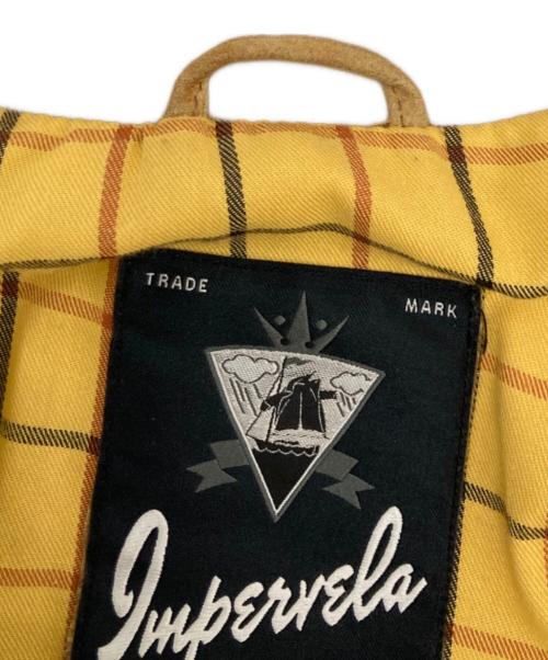 Impervela（インペルヴェッラ）Impervela (インペルヴェッラ) ゴートレザーブルゾン ブラウン サイズ:44の古着・服飾アイテム